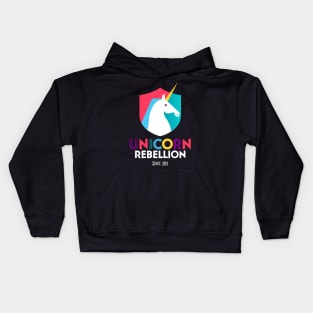 Unicorn Rebellion - Black Kids Hoodie